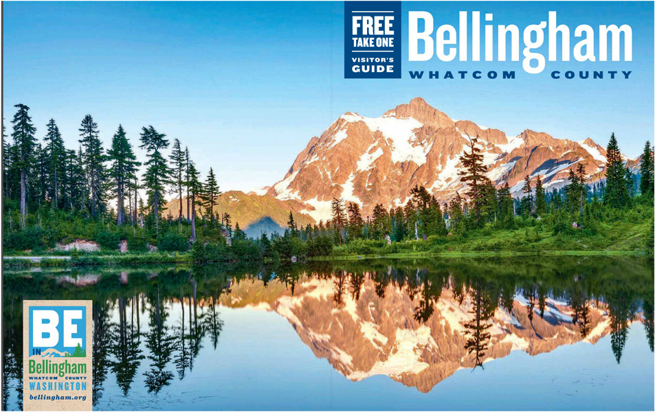 magazine cover with Mount Shuksan and picture lake