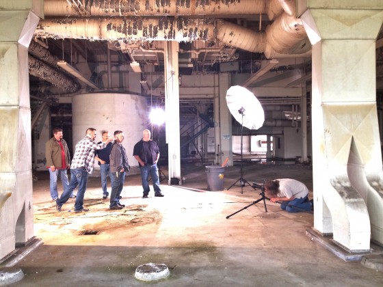 Behind the scenes album cover shoot Six Pack Pretty